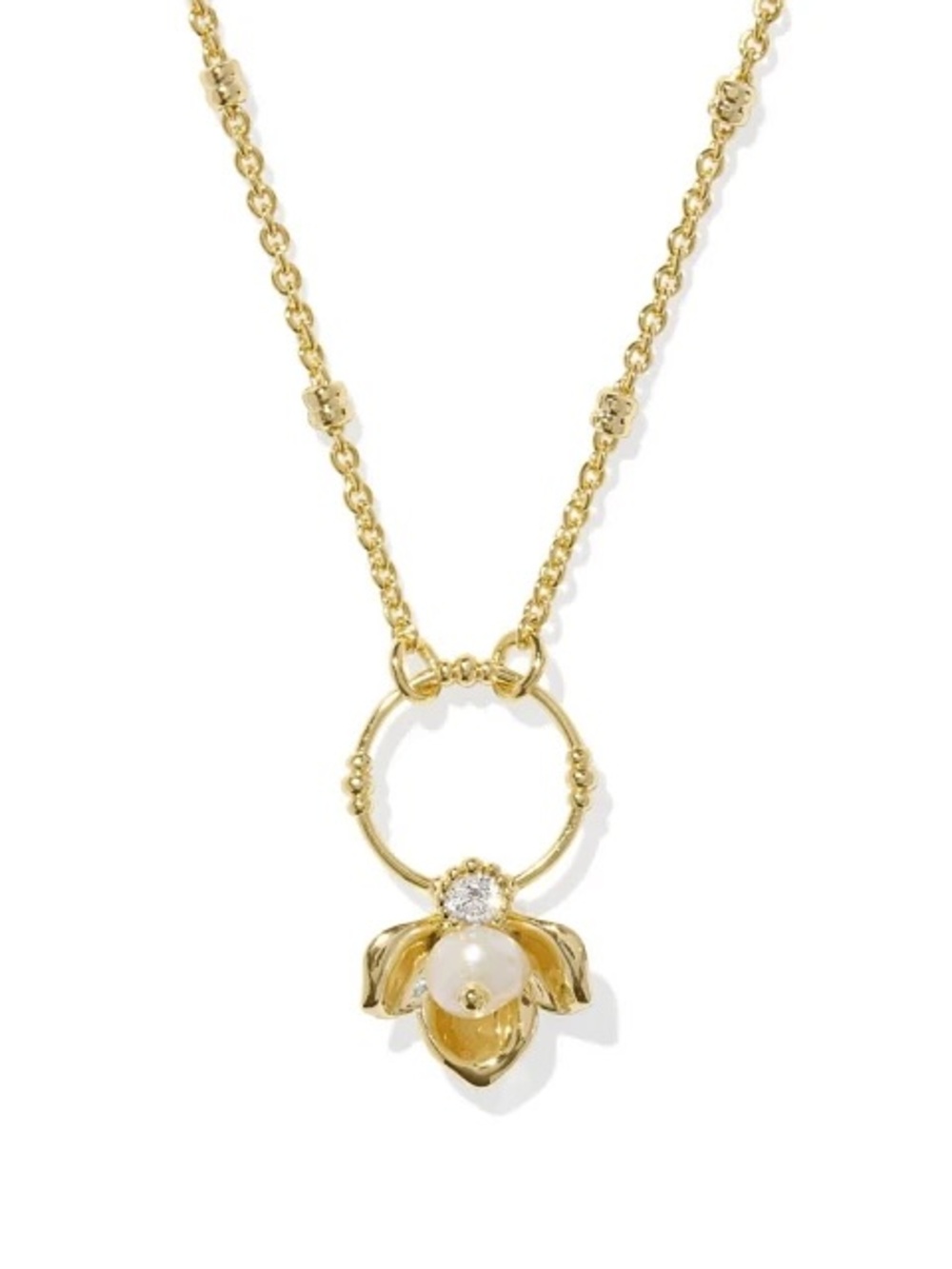 Kendra Scott Lucille Pendant Necklace in gold.